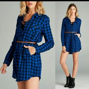 💠Only 1 left💠😍Cute plaid belted dress sz small